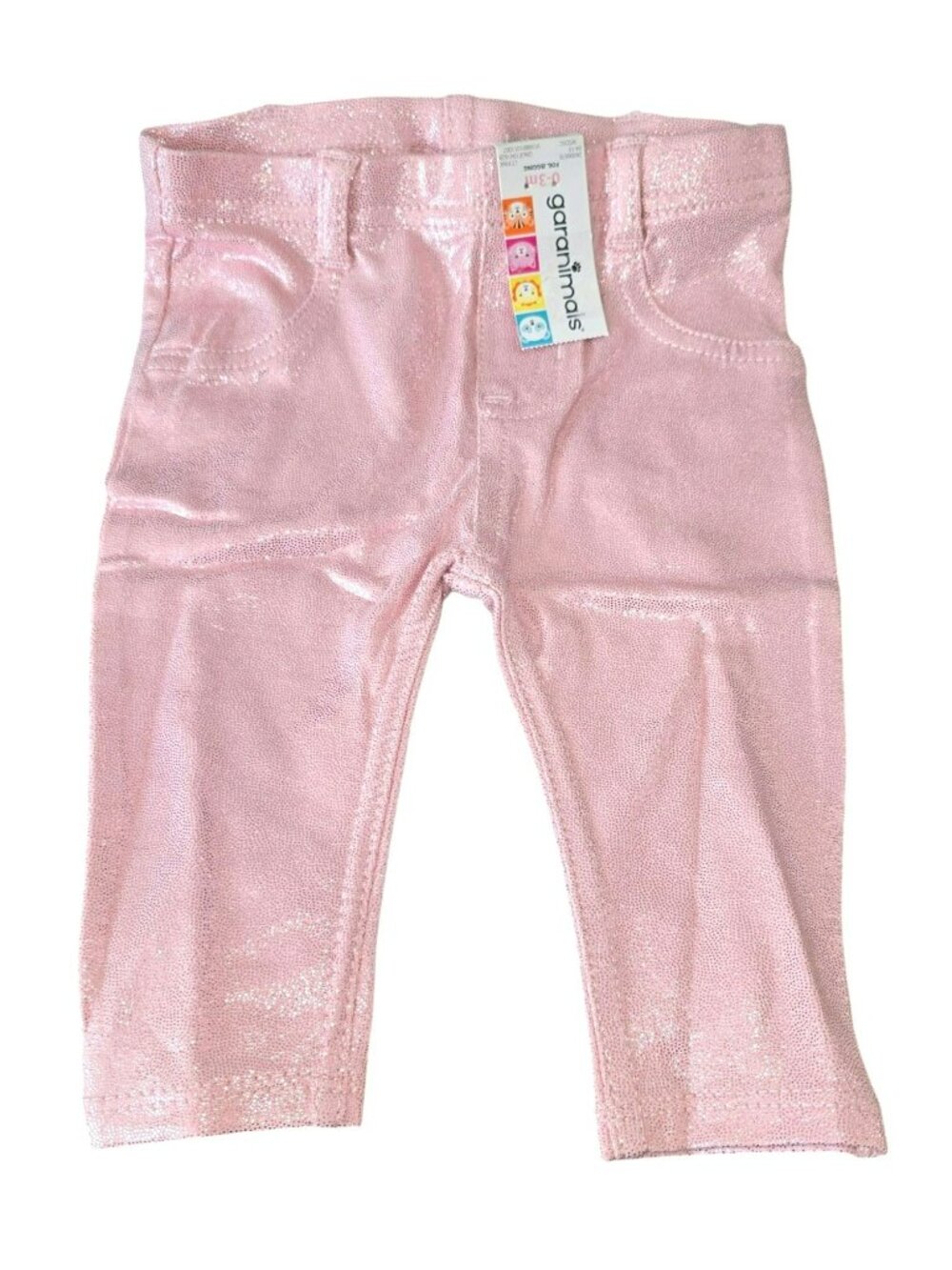 Baby Girls Pink Sparkly Foil Jeggings 0-3 Months Pretty and Fun! LH7209